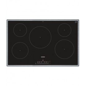 Siemens EH845FVB1E piano cottura Nero, Acciaio inossidabile Da incasso Piano cottura a induzione 5 Fornello(i) (EH845FVB1E)