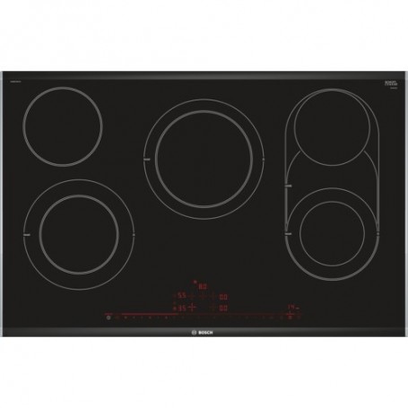 Bosch Serie 8 PKM875DP1D piano cottura Nero, Acciaio inossidabile Da incasso Ceramica 5 Fornello(i) (PKM875DP1D)