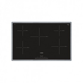Bosch Serie 6 PIV845FB1E piano cottura Nero, Acciaio inossidabile Da incasso Piano cottura a induzione 5 Fornello(i (PIV845FB1E)
