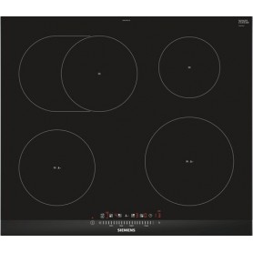 Siemens EH675FFC1E piano cottura Nero, Acciaio inossidabile Da incasso Piano cottura a induzione 4 Fornello(i) (EH675FFC1E)