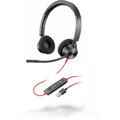 POLY 3320 Cuffia Padiglione auricolare USB tipo A Nero (213934-01)