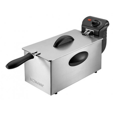 Bomann FR 2264 CB Singolo 3 L Indipendente 2000 W Friggitrice Nero, Acciaio inossidabile (622641)