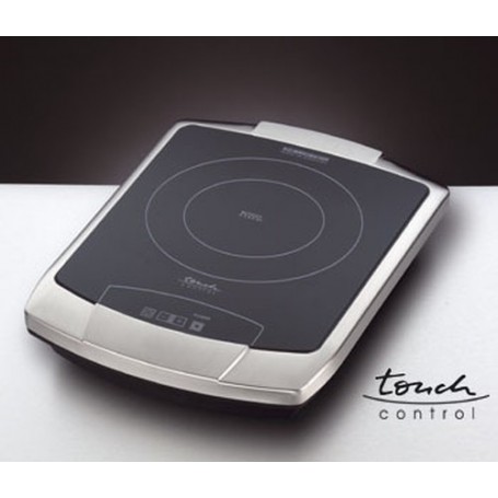 Rommelsbacher CT 2203/TC piano cottura Nero, Acciaio inossidabile Superficie piana Ceramica 1 Fornello(i) (CT 2203/TC)