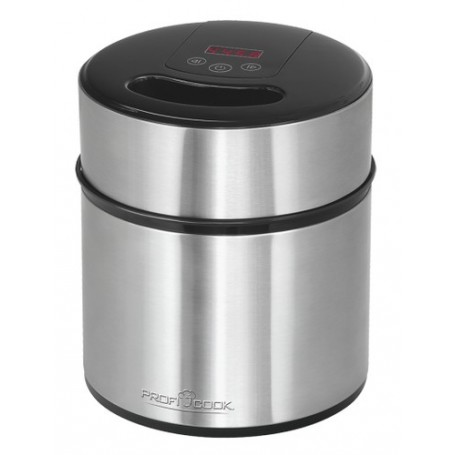 ProfiCook 501140 macchina per gelato 1,8 L 12 W Nero, Acciaio inossidabile (501140)