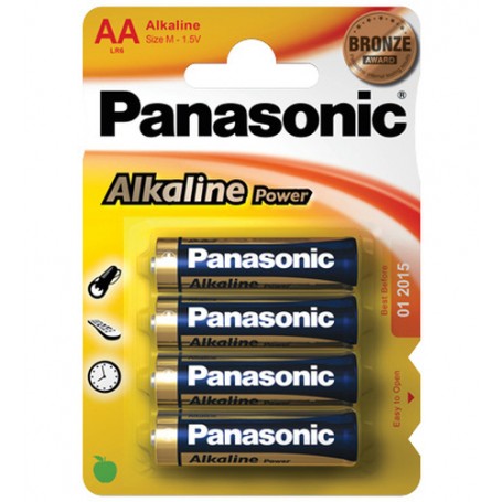 Goobay LR6 4-BL Panasonic Alkaline Power Batteria monouso Stilo AA Alcalino (C500006)