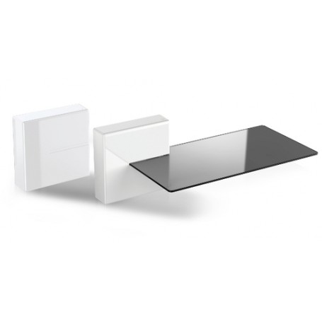 Meliconi 480522 BA scaffale Mensola modulare A muro ABS sintetico, Vetro temperato Bianco (480522BA)