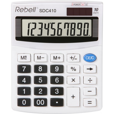 Rebell SDC 410 calcolatrice Desktop Calcolatrice di base Bianco (SDC410)