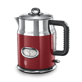 Russell Hobbs Retro Ribbon bollitore elettrico 1,7 L 2400 W Rosso, Argento (21670-70)