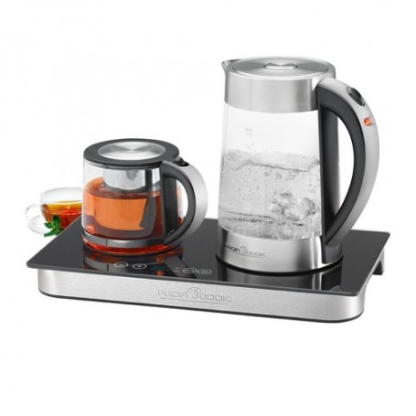ProfiCook PC-TKS 1056 bollitore elettrico 1,7 L Nero, Acciaio inossidabile, Trasparente (501056)
