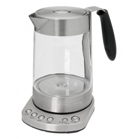 ProfiCook PC-WKS 1020 G bollitore elettrico 1,7 L 3000 W Nero, Acciaio inossidabile (501020)