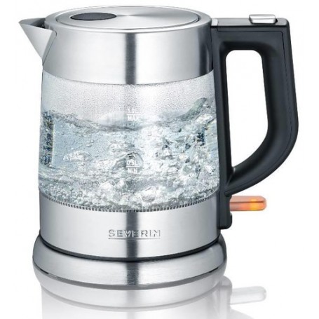 Severin WK 3468 bollitore elettrico 1 L 2200 W Nero, Acciaio inossidabile, Trasparente (WK 3468)