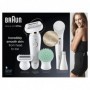 Braun Silk-épil 9 81690190 epilatore 40 pinzette Bianco, Oro (81690190)