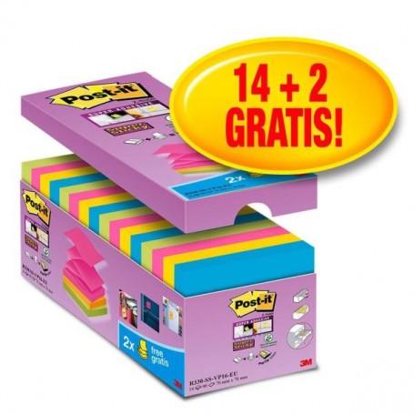 CF12+4 POST-IT SUPER STICKY 76X76 (29833)