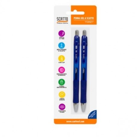 CF2PZ PENNA A SCATTO GEL 0 7MM BLU (594-19)