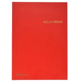 LIBRO FIRMA 14 INTERCALARI ROSSO (614-A-ER)