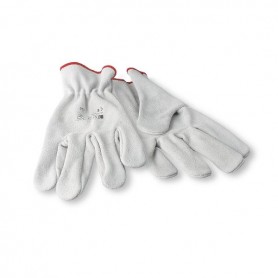 GUANTI PELLE FIORE BIANCO TAGLIA M (S20285)