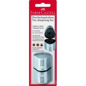 Faber-Castell 48253 temperino Temperamatite manuale Nero, Argento (48253)