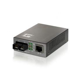 LevelOne FVT-0104TXFC convertitore multimediale di rete 100 Mbit/s Modalità singola Nero (FVT-0104TXFC)