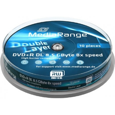 MediaRange MR466 DVD vergine 8,5 GB DVD+R DL 10 pz (MR466)