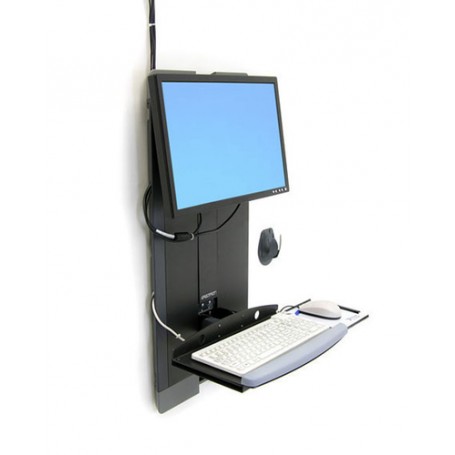 Ergotron StyleView® Vertical Lift, High Traffic Areas 61 cm (24") Nero (60-593-195)