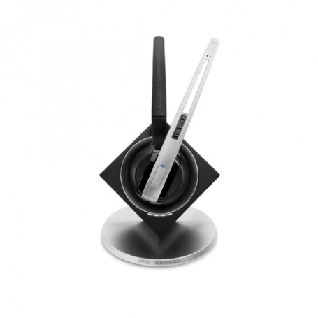EPOS | SENNHEISER IMPACT DW Office ML - EU Cuffia Aggancio, Padiglione auricolare, Passanuca Nero, Argento (1000529)