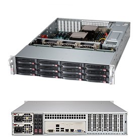 Supermicro 6028R-E1CR12T Intel® C612 LGA 2011 (Socket R) Armadio (2U) Nero, Grigio (SSG-6028R-E1CR12T)
