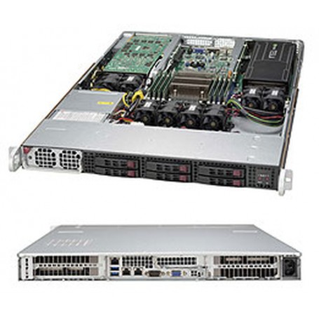 Supermicro SuperServer 1018GR-T Intel® C612 LGA 2011 (Socket R) Rack (1U) Nero, Argento (SYS-1018GR-T)