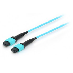 Equip 25555607 cavo a fibre ottiche 10 m MTP OM4 Ciano (25555607)