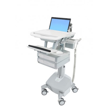 Ergotron StyleView Alluminio, Grigio, Bianco Computer portatile Carrello multimediale (SV44-1122-2)