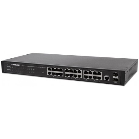 Intellinet 560917 switch di rete Gestito Gigabit Ethernet (10/100/1000) 1U Nero (560917)