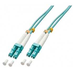 Lindy 150m OM3 LC Duplex cavo a fibre ottiche Turchese (46405)
