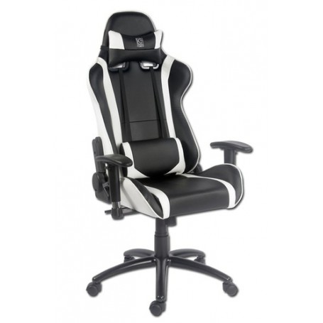 LC-Power LC-GC-2 sedia per videogioco Sedia da gaming per PC Nero, Bianco (LC-GC-2)