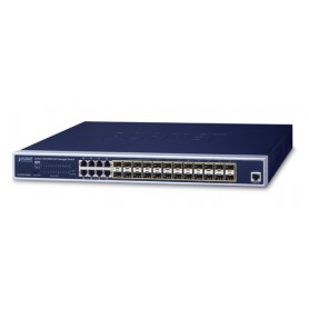 PLANET GS-5220-16S8C switch di rete Gestito L2+ Gigabit Ethernet (10/100/1000) 1U Blu (GS-5220-16S8C)