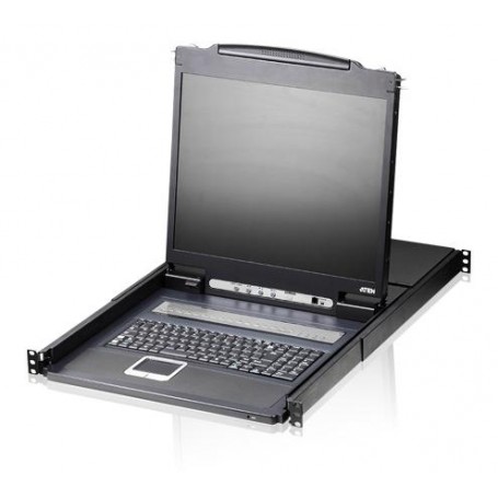 Aten CL1308N, US switch per keyboard-video-mouse (kvm) Montaggio rack Nero (CL1308N-ATA-2XK06A1G)