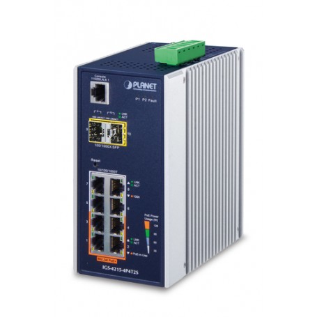 PLANET IGS-4215-4P4T2S switch di rete Gestito L2/L4 Gigabit Ethernet (10/100/1000) Supporto Power over Etherne (IGS-4215-4P4T2S)