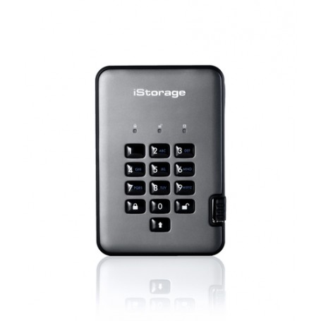 iStorage diskAshur PRO2 disco rigido esterno 3000 GB Nero, Grafite (IS-DAP2-256-3000-C-G)