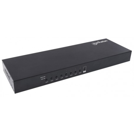 Manhattan 152785 switch per keyboard-video-mouse (kvm) Montaggio rack Nero (152785)