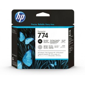 HP 774 Photo Black/Light Gray DesignJet Printhead cartuccia d'inchiostro 1 pz Originale Grigio chiaro, Nero per foto (P2W00A)
