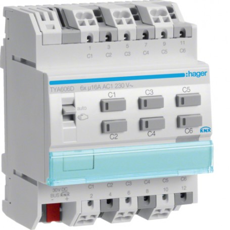 Hager TYA606D presa energia Grigio (TYA606D)
