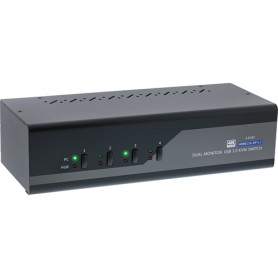 InLine 62644I switch per keyboard-video-mouse (kvm) Nero, Grigio (62644I)