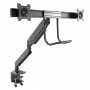StarTech.com ARMSLIMDUAL2USB3 supporto da tavolo per Tv a schermo piatto 81,3 cm (32") Morsa Nero (ARMSLIMDUAL2USB3)
