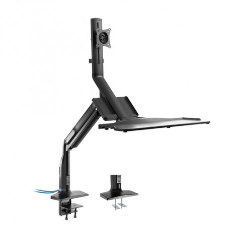 InLine 23174A supporto da tavolo per Tv a schermo piatto 81,3 cm (32") Morsa/Bullone di ancoraggio Nero (23174A)