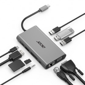 Acer HP.DSCAB.002 hub di interfaccia USB 3.2 Gen 1 (3.1 Gen 1) Type-C 5000 Mbit/s Argento (GP.ACC11.00C)