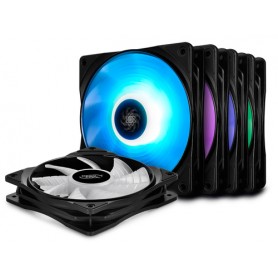DeepCool RF 120M Case per computer Ventilatore 12 cm Nero 5 pz (DP-FRGB-RF120-5C-M)