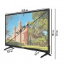 Telefunken XH24J501D TV 24 pollici (Smart TV incl. Prime Video / Netflix / YouTube, HD ready, lettore DVD, fun (XH24J501D_PROMO)