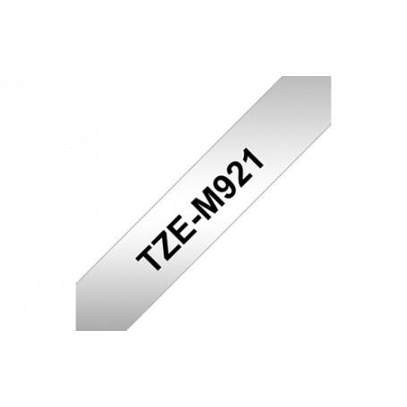 Brother TZe-M921 nastro per etichettatrice Nero su metallizzato (TZEM921)