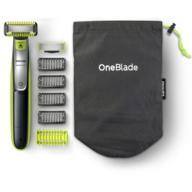 Philips Norelco OneBlade QP2630/30 rasoio elettrico / regolabarba / tagliabasette Antracite, Lime (QP2630/30)