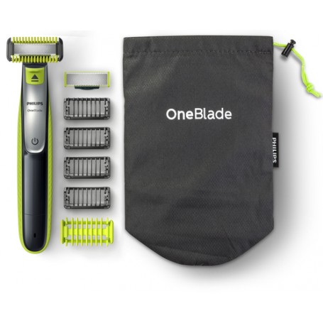 Philips Norelco OneBlade QP2630/30 rasoio elettrico / regolabarba / tagliabasette Antracite, Lime (QP2630/30)