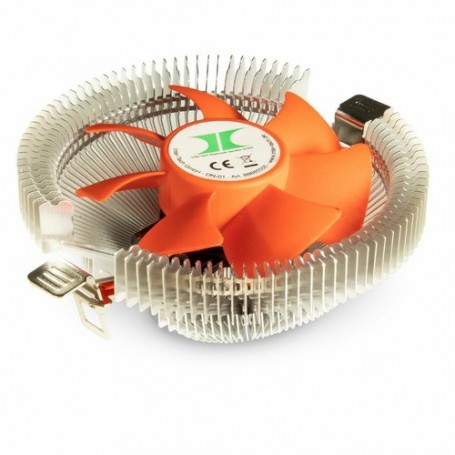 Inter-Tech 88885555 ventola per PC Processore Refrigeratore 8 cm Alluminio, Arancione (88885555)
