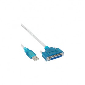 InLine 33397I cavo per stampante Blu, Trasparente (33397I)